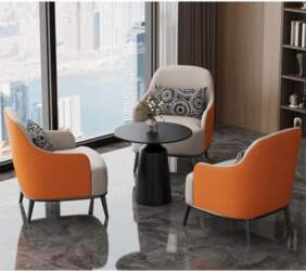 Single Sofa Chair and Side Table