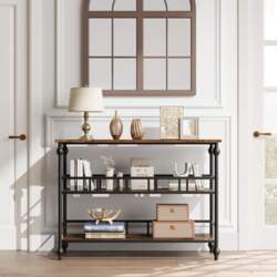 Slim 43" 3-Tier Console Table for