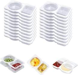 Snack-Pack-Behälter mit Deckel, Snackbox mit Fächern