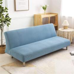 Sofa Cover Without Armrests Jacquard Plaid