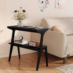 Solid Wood Side Table 2 Tier