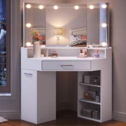 SONNI Corner Large Dressing Table with