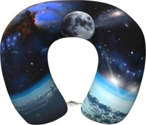 Space Planet Memory Foam ceļojuma spilvens