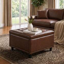 Tbfit Large Square Storage Ottoman Bench