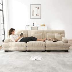U-Shaped Corner Sofa, Chenille Fabric, Corner