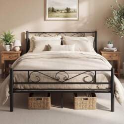 VASAGLE Double Bed Frame Metal Bed