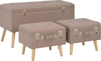 VidaXL 3 x Stools with Storage