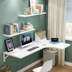 Wall Mounted Floating Desk, Foldable, Convertible