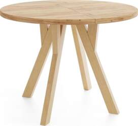 WFL GROUP Round Loft Style Extendable