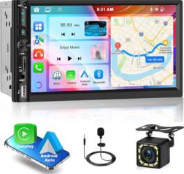 2 DIN automašīnas radio ar CarPlay/Android