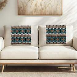 2 Pcs Aztec Aztec Pattern Sofa