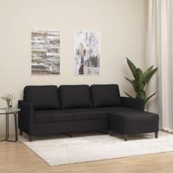 3-Seater Sofa with Stool Sofa Couch