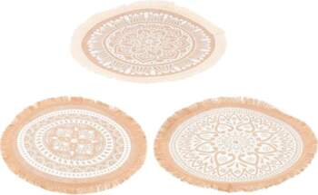 3 Stück Runde Tischsets mit Mandala
