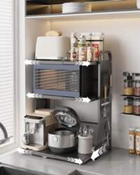 3 Tier Extendable Microwave Rack with