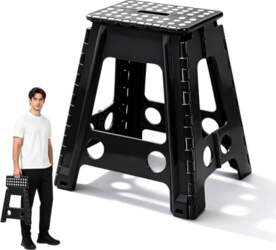 45 cm Folding Step Stool, Black