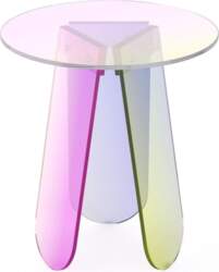Acrylic Side Table, Iridescent Side Table