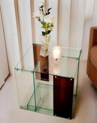 Acrylic Side Table, Transparent, Modern Bedside