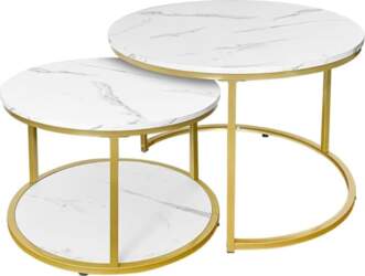 AT-VALY Coffee Table Set with 2