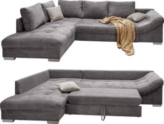 Beautiful Corduroy Corner Sofa with Sleep
