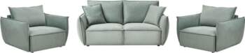 Beliani 5-Sitzer Sofa Set Stoff hellgrün