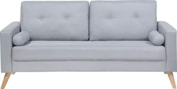Beliani Modern Sofa Light Grey with