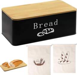 Bread Bin Black Bread Storage Bread