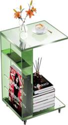 C-Shaped Acrylic Side Table, Transparent Sofa