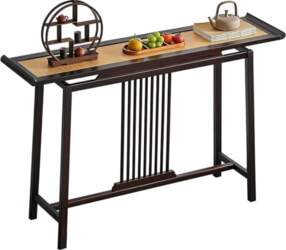 Chinese Style Console Narrow Long Rattan