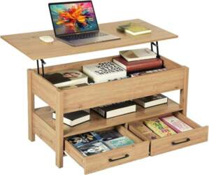 Coffee Table, Height-Adjustable Living Room Table