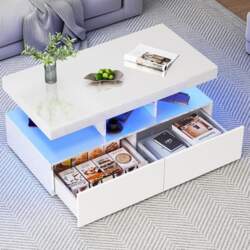 Coffee Table with Drawer and Adjustable