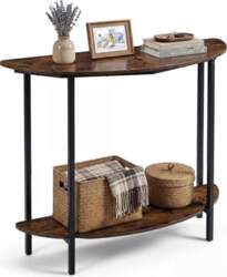 COSTWAY Console Table, Semicircular Hallway Table