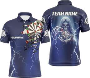 Custom Skeleton Darts Thunder Lightning Blue