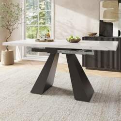 Dining Room Table Extendable Marble Extendable
