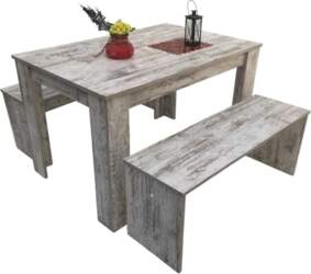 Dining Table Set Benches Set of