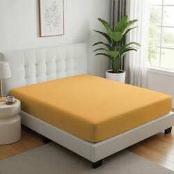 Extra Deep Fitted Sheet Single Ochre
