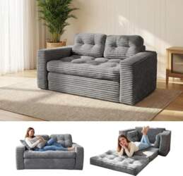 Floor Sofa Bed with Pillow Back