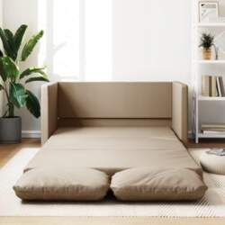 Floor Sofa with Sleep Function Cappuccino