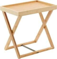 Folding Bamboo Side Table with Removable