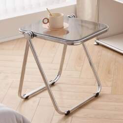 Folding Table, Transparent Acrylic, Side Table