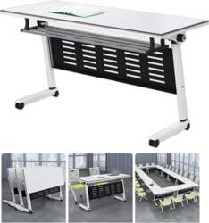 Folding Training Table with Lockable Wheels