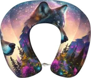 Forest Wolves King ceļojuma spilvens Memory