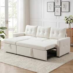 HIPIHOM 3 Seater Sofa Bed, Pull