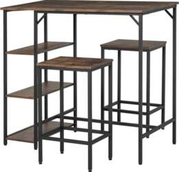 HOMCOM Bar Table Set with 2