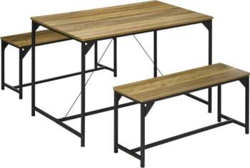 HOMCOM Dining Set of 3, Kitchen