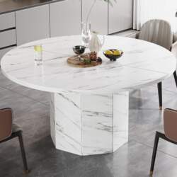 HSH Round Dining Table, White Kitchen