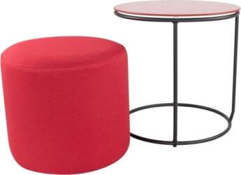 I-flair Jasper Bedside Table with Stool