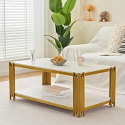IANIYA Rectangular Coffee Table Modern Marble