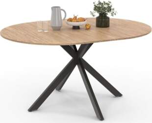 IDMarket - Extendable Round Dining Table