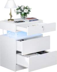 IRONCK Bedside Table with Socket, Bedside