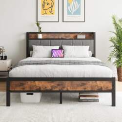 King Size Bed Frame with Charging